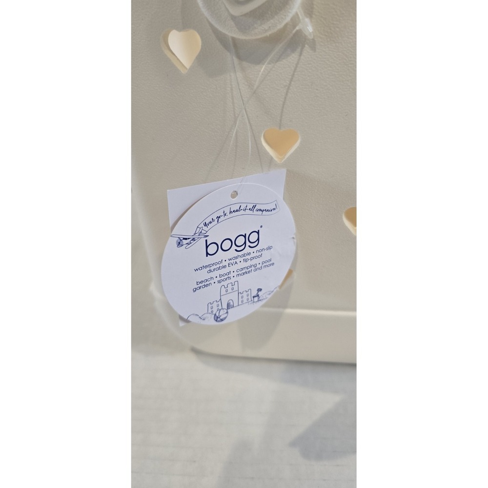 Bogg Baby Boggs Tote Bag Cloud with Hearts 11.5 X 8.5 X 4.5 New Beach - Picture 10 of 12